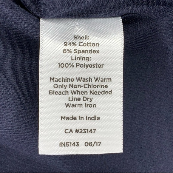 Size 6 Petite Talbots Blue Nautical Sailor Pencil Skirts Stretch Stretch Pinup - Picture 8 of 8